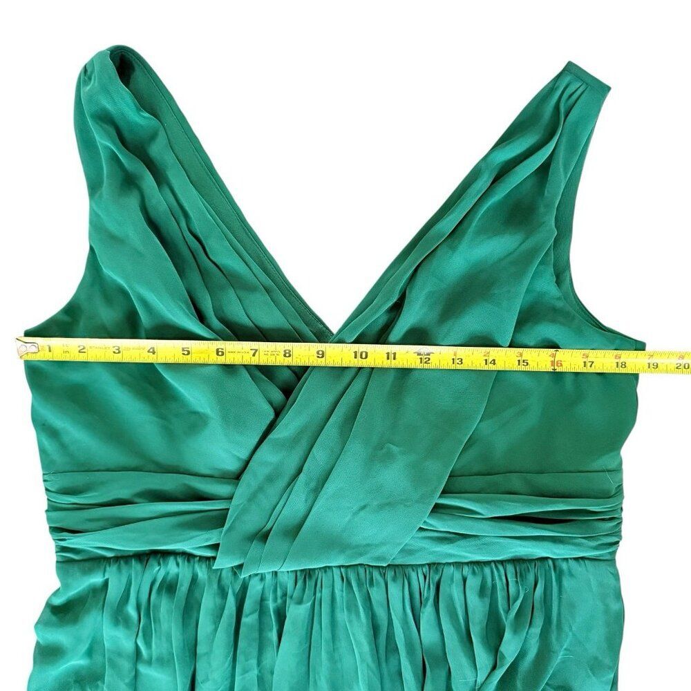 DESSY COLLECTION Sleeveless Draped Chiffon Maxi Dress Women 16 Hunter Green NWOT - Picture 11 of 11
